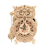 RoWood 3D Puzzles for Adults, Wooden Model Kits for Adults to Build, Birthday Gift for Adults & Teens (161 PCS)- Owl Clock