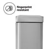 Home Zone Living 1.3 Gallon Bathroom Trash Can, Small Trash Can, Vanity Wastebasket for Bathroom, Slim Stainless Steel, Step Pedal, 5 Liter, Silver