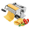 Pasta Machine, ISILER 9 Adjustable Thickness Settings Pasta Maker, 150 Roller Noodles Maker with Aluminum Alloy Rollers and Cutter for Pasta, Spaghetti, Fettuccini, Lasagna