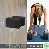 Gaiam Essentials Yoga Block (Set Of 2) - Supportive Foam Blocks - Soft Non-Slip Surface for Yoga, Pilates, Meditation - Easy-Grip Beveled Edges - Helps with Alignment and Motion - Black