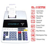 Sharp EL-1197PIII Heavy Duty Color Printing Calculator with Clock and Calendar