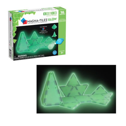 MAGNA-TILES Glow 16-Piece Magnetic Construction Set, The ORIGINAL Magnetic Building Brand