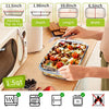 Mini-1.5 QT Glass Baking Dish for Oven, (Single Serving) Glass Pan for Cooking Dish Casserole Dish Rectangular Baking Pan Glass Bakeware