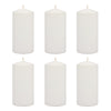 Stonebriar Tall 3x6 Inch Unscented Pillar Candles,White, 6 count