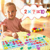 QZMTOY Wooden Puzzles for Toddlers, Kids Wood Numbers and Alphabets Chunky Puzzles, 2 in 1 Blue Puzzles Boards Set, Learning Puzzle Toy Preschool Education Gift for Age 3+ Years Old Boys Girls