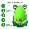 AOMOMO Frog Potty Training Urinal for Boys Toilet with Funny Aiming Target Green