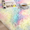 junovo Soft Rainbow Area Rugs for Girls Room, Fluffy Colorful Rugs Cute Floor Carpets Shaggy Playing Mat for Kids Baby Girls Bedroom Nursery Home Decor, 2ft x 4ft Tie-Dyed Rainbow