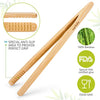 Reusable Classic Bamboo Toast Tongs - Wood Cooking Tong,Ideal for Toaster,Fruits, Bread & Pickles, Kitchen Utensil For Cheese Bacon Muffin Fruits Bread - 8