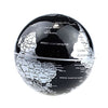 Floating Globe with LED Lights C Shape Magnetic Levitation Floating Globe World Map for Desk Decoration (Black)