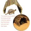 Hamiledyi Wooden Reptile Hideout Bearded Dragon Bendy Bridge Climbing Ladder Hiding Hut Reptiles Hide Cave Habitat Decor for Lizards Gecko Spiders Snakes Tortoise(L:20