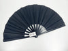 STHUAHE Large Folding Fans Rave Hand Fans Festival Fans for Women Men, Chinese Japanes Hand Held Folding Fan for Music Festival, EDM, Performance, Gifts, Party, Decoration (Black)