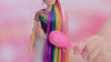 Barbie Doll, Rainbow Sparkle Hair with Extra Long 7.5-Inch Blonde Rainbow Hair, Sparkle Gel & Comb with Styling Accessories