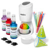 Hawaiian Shaved Ice S900A Snow Cone Machine Kit with 3-16oz. Syrup Flavors: Cherry, Grape, and Blue Raspberry, plus 25 Cups, 25 Spoon Straws, 3 Black Bottle Pourers, and 2 Round Ice Molds