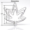 Marijuana Cannabis Shaped (Pot Leaf), Cookie Cutter Set, 3 Piece, Premium Food-Grade Stainless Steel, Dishwasher Safe (1 Pack)