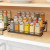 GONGSHI Spice Rack Organizer for Cabinet, Pantry and Countertop, 3 Tier Expandable Seasoning Shelf, Black