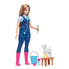 Barbie 65th Anniversary Doll & 10 Accessories, Farm Veterinarian Set with Blonde Vet Doll, Lamb with Moving Ears & More