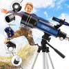 Telescope, 70MM Aperture Kids Telescope with 2 Eyepieces, 360MM Refractor Portable Telescope for Kids with Tripod & Finder Scope, STEM Toys Astronomy Gifts for Children Blue