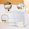 Wealuxe White Bath Towels 22x44 Inch, Cotton Towel Set for Bathroom, Hotel, Gym, Spa, Soft Extra Absorbent Quick Dry 6 Pack