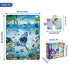 MINIWHALE Kids Puzzle for Kids Ages 4-8 Ocean Floor Puzzle/Underwater Shark Pattern Design Puzzle/Raising Children Recognition Promotes Hand Eye Coordinatio (Glow in The Dark,46Pcs,24x18in)