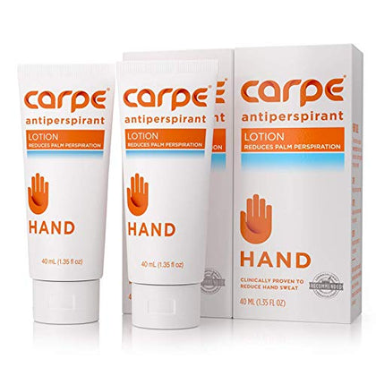 Carpe Antiperspirant Hand Lotion, A dermatologist-recommended smooth lotion that helps stop hand sweat, Great for hyperhidrosis (Original Eucalyptus)