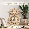 3D Wooden Puzzles ROKR Owl Clock - Mechanical Model Building Kit for Adults 161PCS Clock Puzzles Creative Gift Home Decor for Family