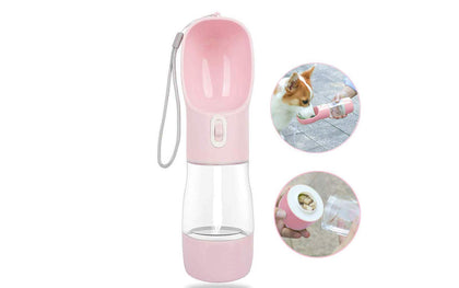 MAOCG Dog Water Bottle for Walking, Multifunctional and Portable Dog Travel Water Dispenser with Food Container,Detachable Design Combo Cup for Drinking and Eating,Suitable for Cats and Puppy