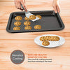 Baking Pan 6 Piece Set Nonstick Carbon Steel Gray Oven Safe PTFE PFOA Free Bakeware Kitchen Set, Cookie Sheet, 2 Round Cake Pans, 12 Cup Cupcake Muffin Pan, Roasting Pan, & Loaf Pan Bake Set by PERLLI