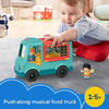 Little People Musical Toddler Toy Serve It Up Food Truck Vehicle with 2 Figures for Pretend Play Ages 1+ Years