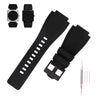 MMBAY Rubber Watch Bands Replacement Fit for Bell & Ross B&R BR-01 BR01 BR-03 BR03 BR03-92 Diver 24mm*33mm Silicone Strap Wirstband for Men and Women Waterproof Bracelet Watch accessories(Black