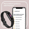 Fitbit Luxe-Fitness and Wellness-Tracker with Stress Management, Sleep-Tracking and 24/7 Heart Rate, Black/Graphite, One Size (S & L Bands Included)