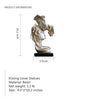 NEWQZ The Kissing Lover Statues Suitable Wedding Gift, for Desk Cabinet Home Decoration, H10.2 Inch (Champagne)