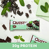 Quest Nutrition Mint Chocolate Chunk Protein Bars, High Protein, Low Carb, Gluten Free, Keto Friendly, 12 Count