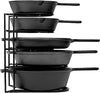 Cuisinel Heavy Duty Pan Organizer - 5 Tier Rack - Holds 50 LB - Holds Cast Iron Skillets, Griddles and Shallow Pots - Durable Steel Construction - Space Saving Kitchen Storage - No Assembly Required