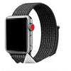 nylon braided watch strap soft loop 42mm compatible smartwatch sports band black