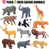 Jumbo Safari Animal Figures: Realistic Large Zoo Toys Set - Tiger, Lion, Elephant, Giraffe for Kids & Toddler Parties