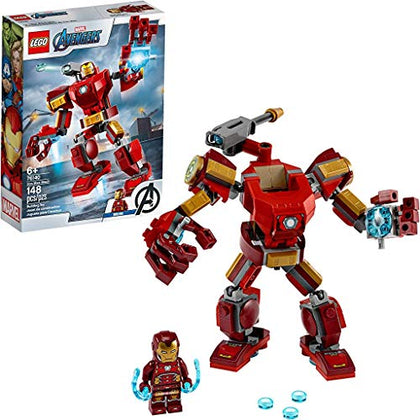 Lego Marvel Avengers Iron Man Mech 76140 Kids Superhero Mech Figure, Building Toy with Iron Man Mech and Minifigure (148 Pieces)