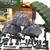 Feleph Weapon Pack Military Army WW2 Toys for Soldier Figures, Swat Team Gear Set for Boys, Battle Building Blocks Bricks Compatible with Major Brand