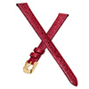 BISONSTRAP Leather Watch Straps, Soft Replacement Bands with Polished Buckle,16mm, Red with Gold Buckle