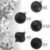 KI Store Black Christmas Balls 34pcs 2.36-Inch Christmas Tree Decoration Ornaments for Xmas Tree Halloween Wreath Garland Decor Ornaments Hooks Included