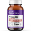 New Chapter Wholemega Fish Oil Supplement - Wild Alaskan Salmon Oil with Omega-3 + Vitamin D3 + Astaxanthin + Sustainably Caught - 180 ct, 1000mg Softgels