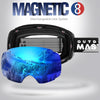 OutdoorMaster Ski Goggles PRO - Frameless, Interchangeable Lens 100% UV400 Protection Snow Goggles for Men & Women (VLT 15% Blue Lens Free Protective Case)