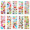 SAVITA 3D Stickers for Kids & Toddlers 500+ Puffy Stickers Variety Pack for Scrapbooking Bullet Journal Including Animal, Numbers, Fruits, Fish, Dinosaurs, Cars and More