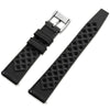 Niziruoup 20mm FKM Rubber Watch Strap Quick Release Tropical Style Fluororubber Soft Durable Universal FKM Rubber Watch Band 18mm 20mm 22mm Replacement Band Strap for Men Women, Rubber, Black