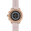 Fossil Men's or Women's Gen 6 Wellness Edition 44mm Silicone Hybrid Smart Watch, Color: Blush (Model: FTW7083)