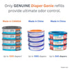 Diaper Genie Essentials Round Refill 4-Pack | Holds Up to 1280 Newborn Diapers | Features Unscented Continuous Film | Compatible with Diaper Genie Complete and Expressions Pails