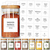 Talented Kitchen 184 Spice Labels Stickers, Preprinted White Spice Jar Labels for Herbs Seasonings, Spice Rack Pantry Organization, Minimalist Black Text + Numbers & Date (Water Resistant)