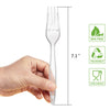 POSATE Heavy Weight Plastic Forks, Clear Disposable, 100 Count