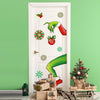 Christmas Door Sticker Decorations Winter Christmas Door Clings Removable Seasonal Glass Door Stickers with Snowflake Decals for Window Door Refrigerator Christmas