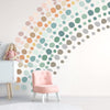 Epakh 296 Pcs Polka Dots Wall Decal Playroom Wall Decor Gifts Boho Rainbow Kids Wall Art Colorful Room Nursery Bedroom Classroom Watercolor Wall Decals Peel and Stick Modern(Light Colors)