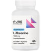 Pure Formulas L Theanine Supplement 100 mg, L-Theanine Supports Stress Levels, Relaxed State, Mood, Sleep, Dairy Free, Soy Free, Non-GMO 60 Vegetarian Capsules